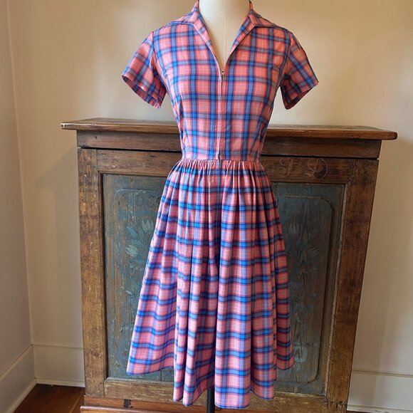 Bernie Dexter Dresses & Skirts - Bernie Dexter Pink and Blue Plaid Francis Dress